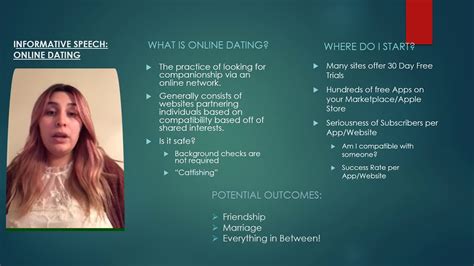 short speech on online dating